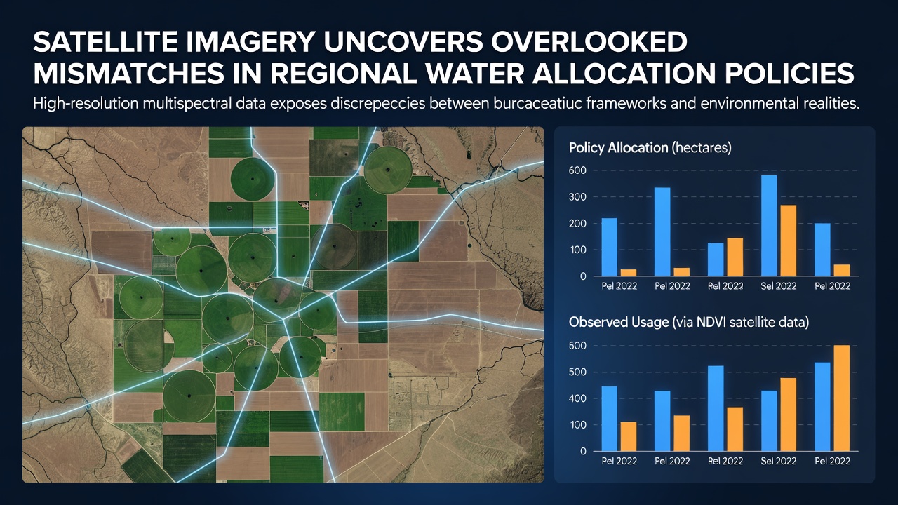 Detailed satellite composite illustrating irrigation expansion versus permitted zones in arid regions